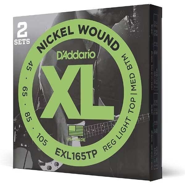 【エレキベース弦 2セット】 ダダリオ D'Addario EXL165TP Long Scale 45-105 XL NICKEL 2セットパック お買い得 正規品拍卖