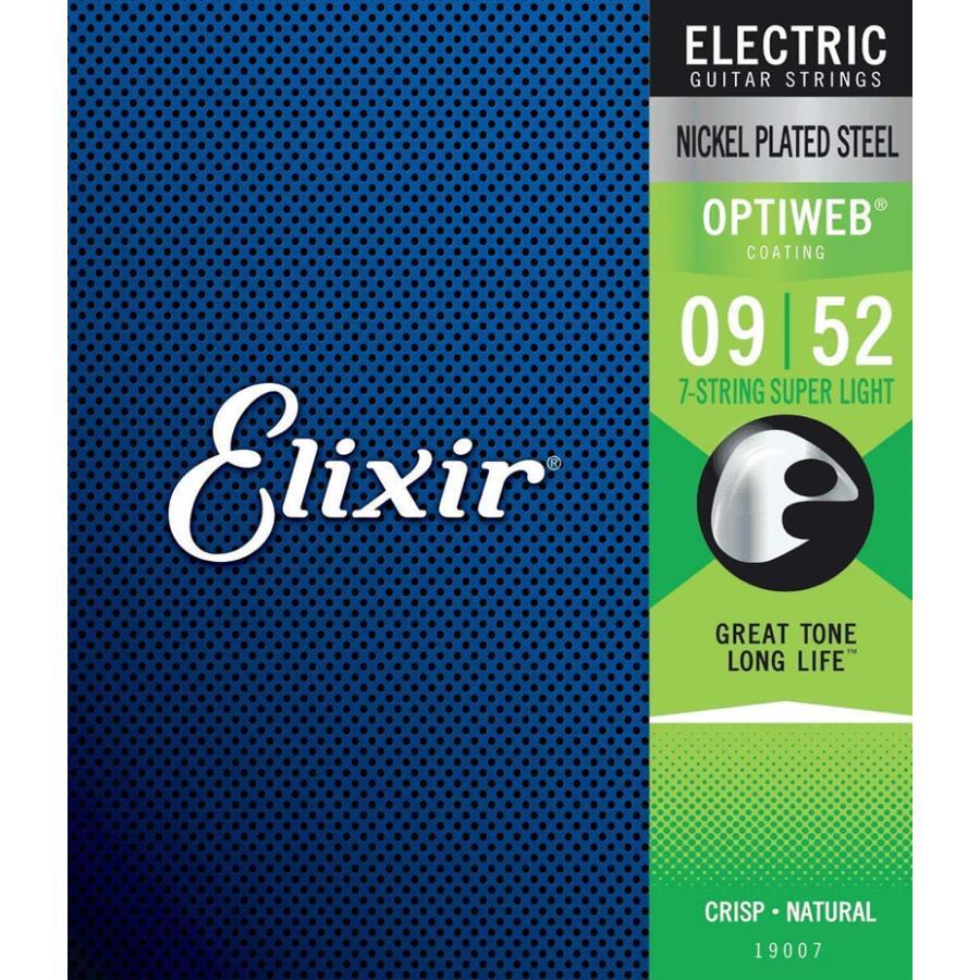 【エレキギター弦】Elixir 7-STRING エレキ ギター弦 19007 OPTIWEB SUPER LIGHT 09-52 7弦 正規品拍卖