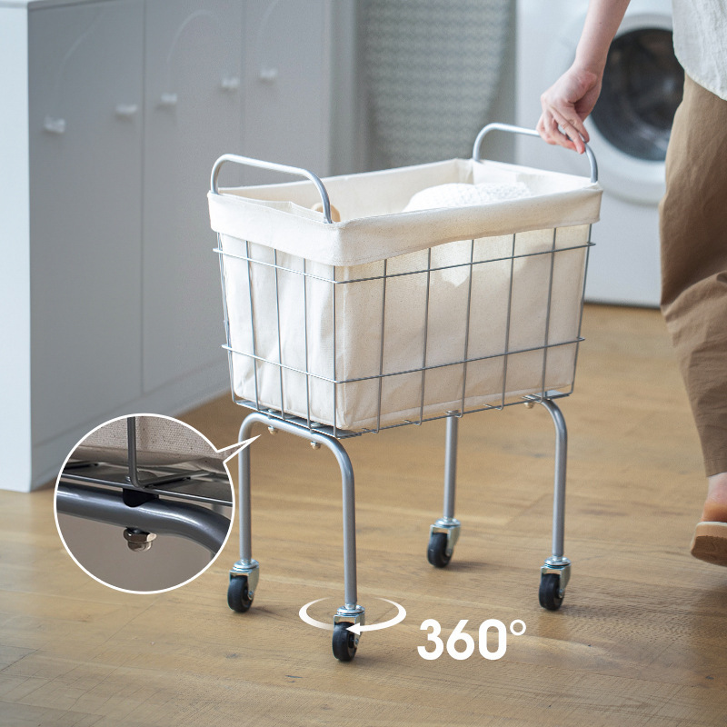 新作上質38L ランドリーバスケット 360°キャスター付き ランドリーワゴン 狭い正方形 大容量 高さ30cmの脚 家庭用 (耐荷重10kg)拍卖