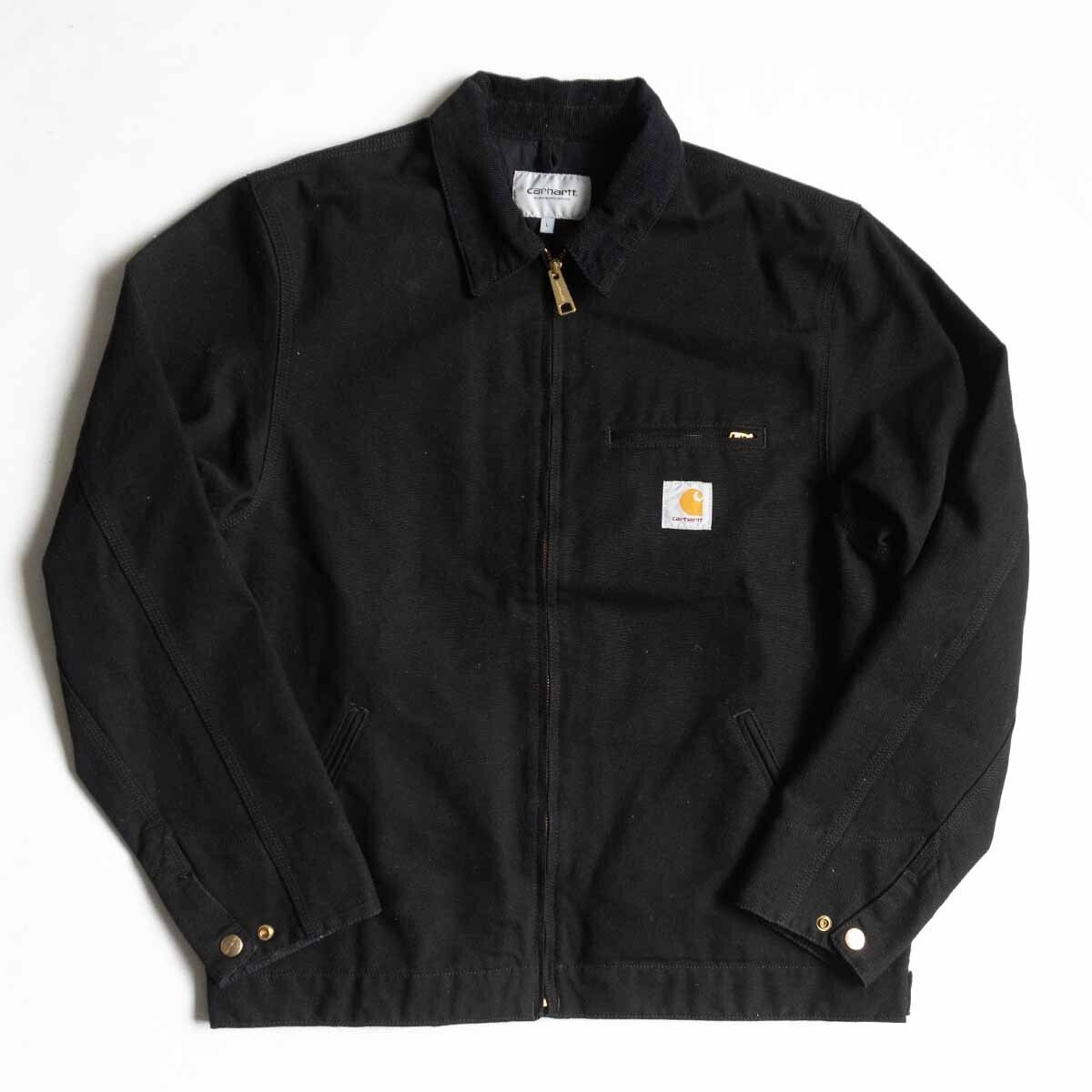 【美品】Carhartt【Detroit Jacket デトロイトジャケット】L ブラック ダック カーハート 古着 25031111拍卖