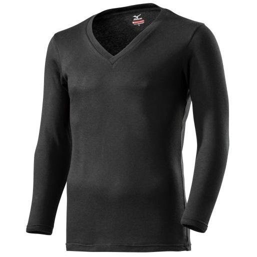 MIZUNO プラス Vネック長袖シャツ C2JA964109 ブラック Mサイズ拍卖