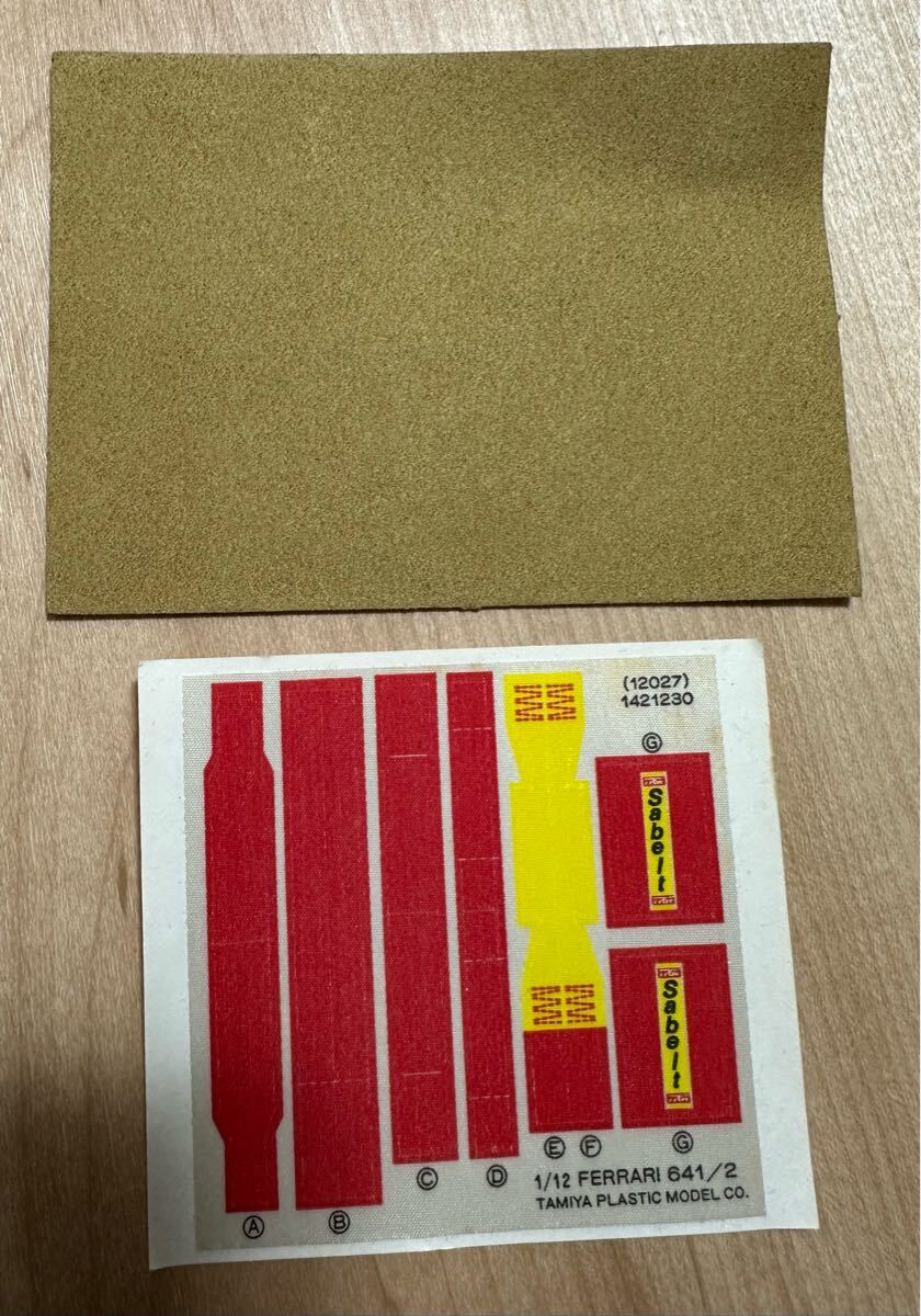 タミヤ 1/12フェラーリ 641/2 スゥエード調デカール、シートベルトデカールセット新品未使用品 アランプロスト ナイジェルマンセル拍卖
