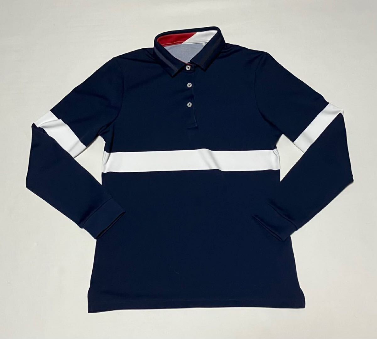 テーラーメイド 長袖ポロシャツ レディースMサイズ ネイビー KY636 U32744拍卖