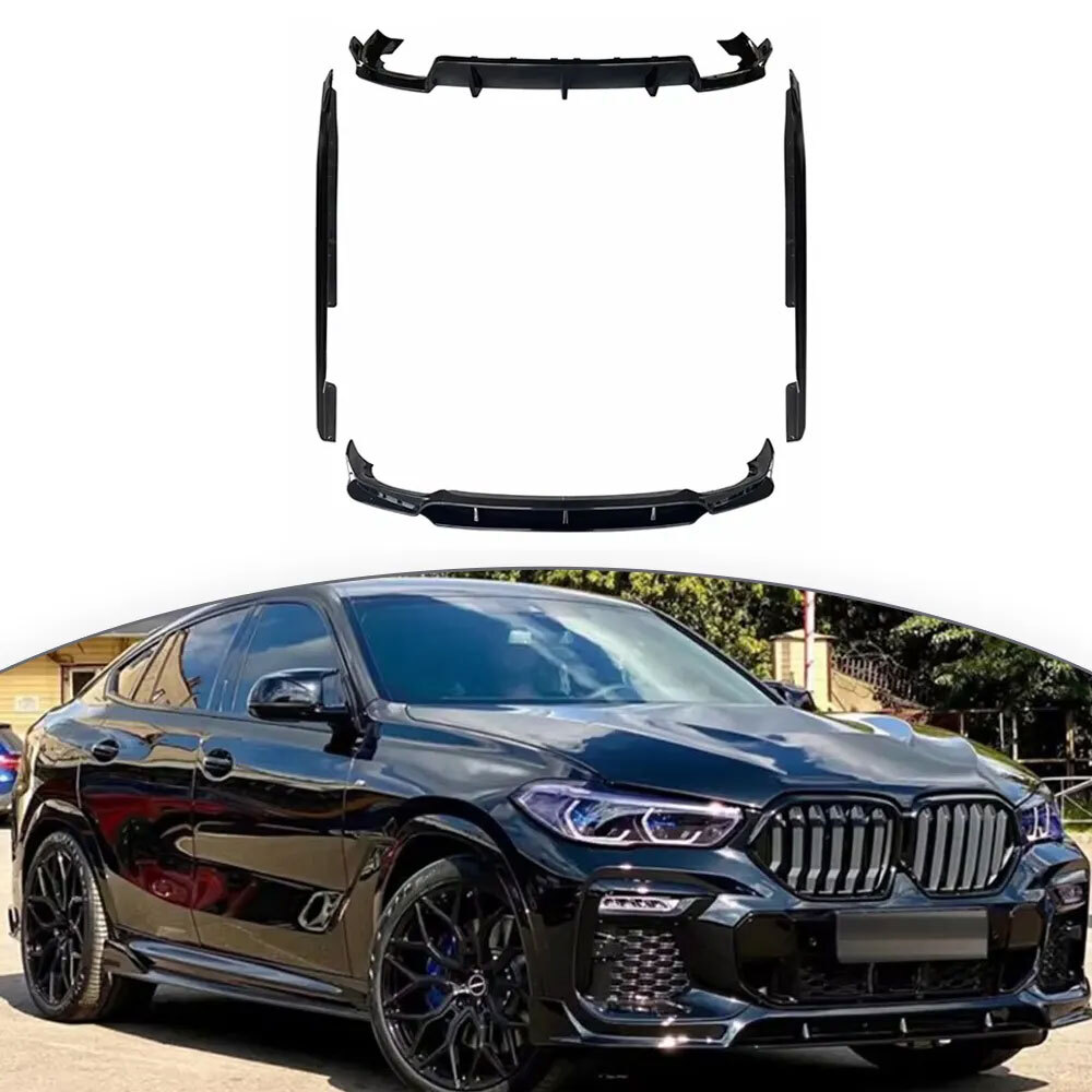 BMW X6 G06 フロントリップスポイラー サイドステップ リアディフューザー ボディキット エアロ カスタム パーツ ドレスアップ ブラック拍卖
