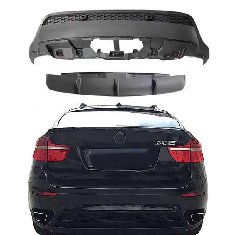 BMW X6 E71 リアバンパー MP-style ディフューザー スポイラー アップグレード エアロ カスタム パーツ 新品 外装 ドレスアップ拍卖