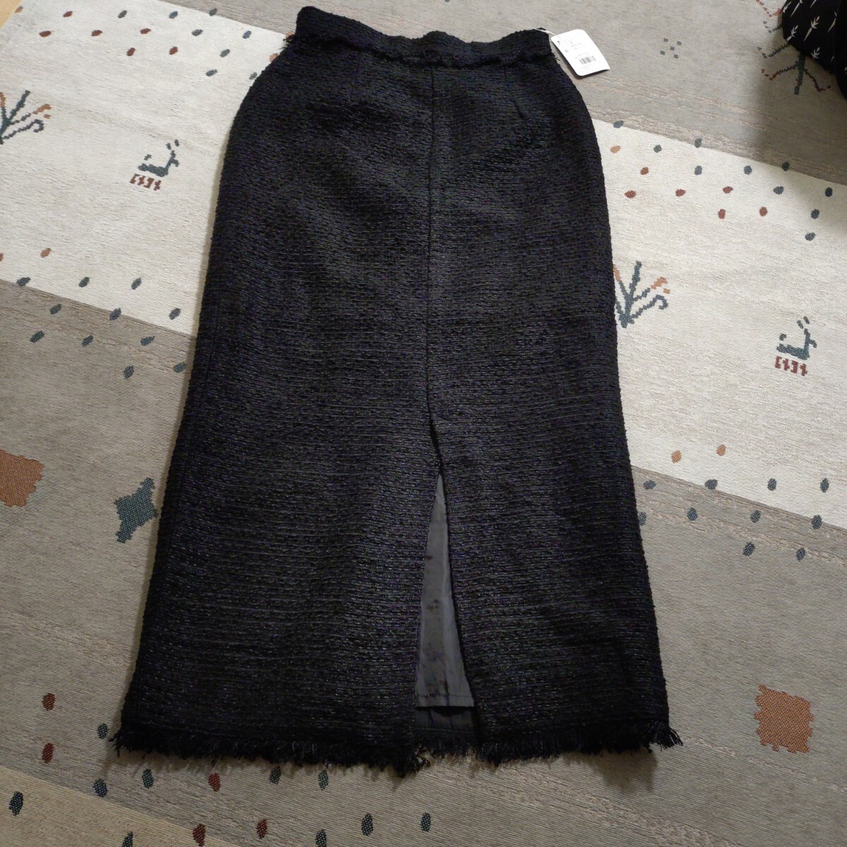 AZULbyMOUSSYミックスツィードスカートМ黒拍卖