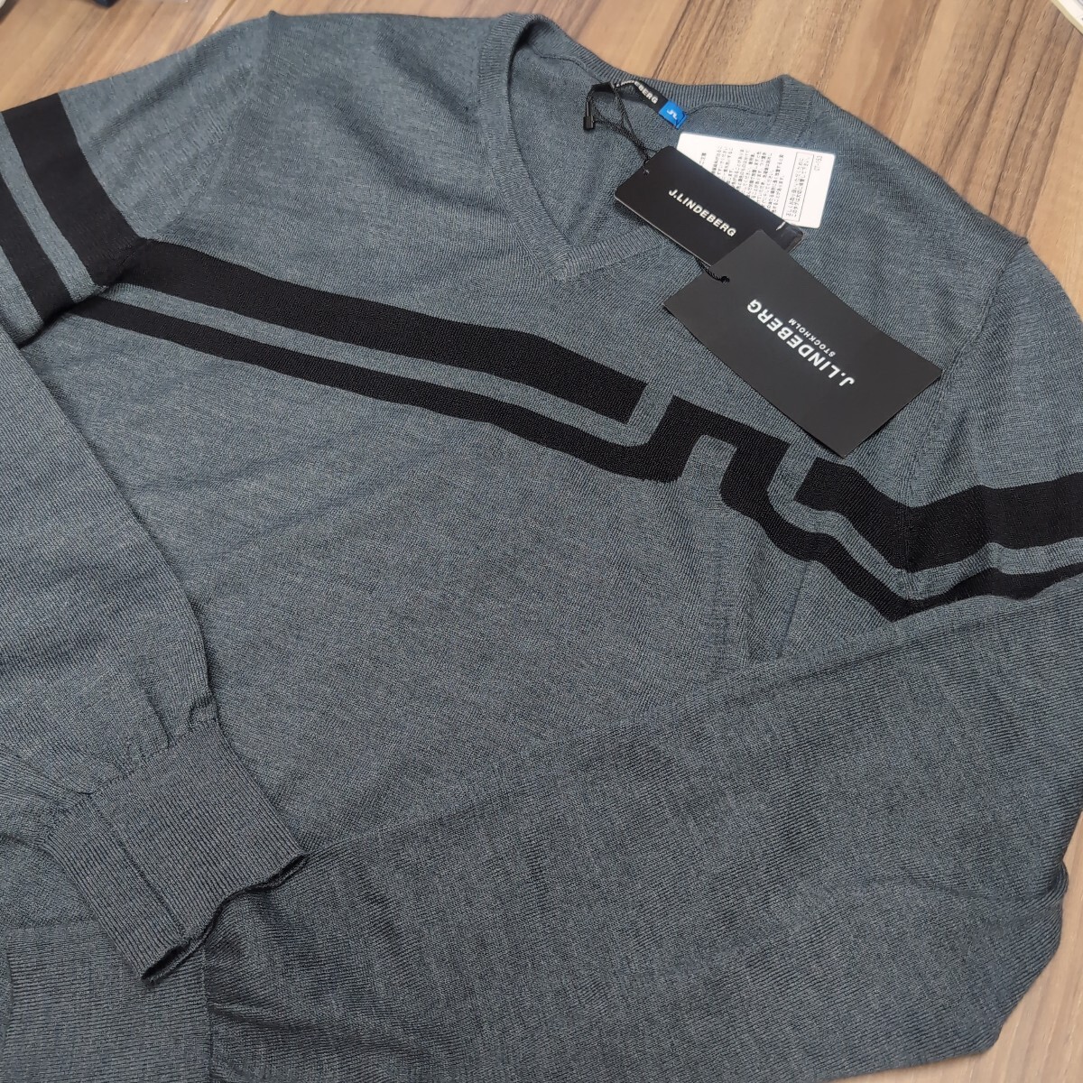 新品 Jリンドバーグ (JLINDEBERG) カシミヤ混 071-18911 USサイズM 定価35200円拍卖