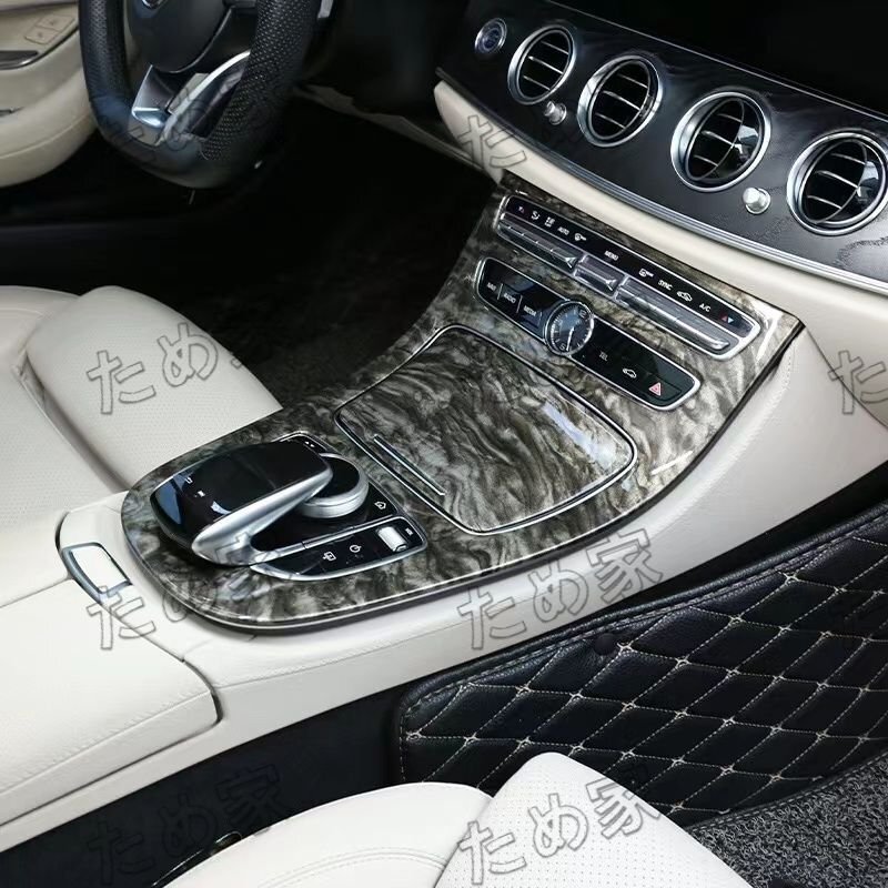 メルセデスベンツ w213 eクラス 2016 2017 2018 マーブル様式 コンソールカバートリムステッカー ギアパネルフレーム amg拍卖