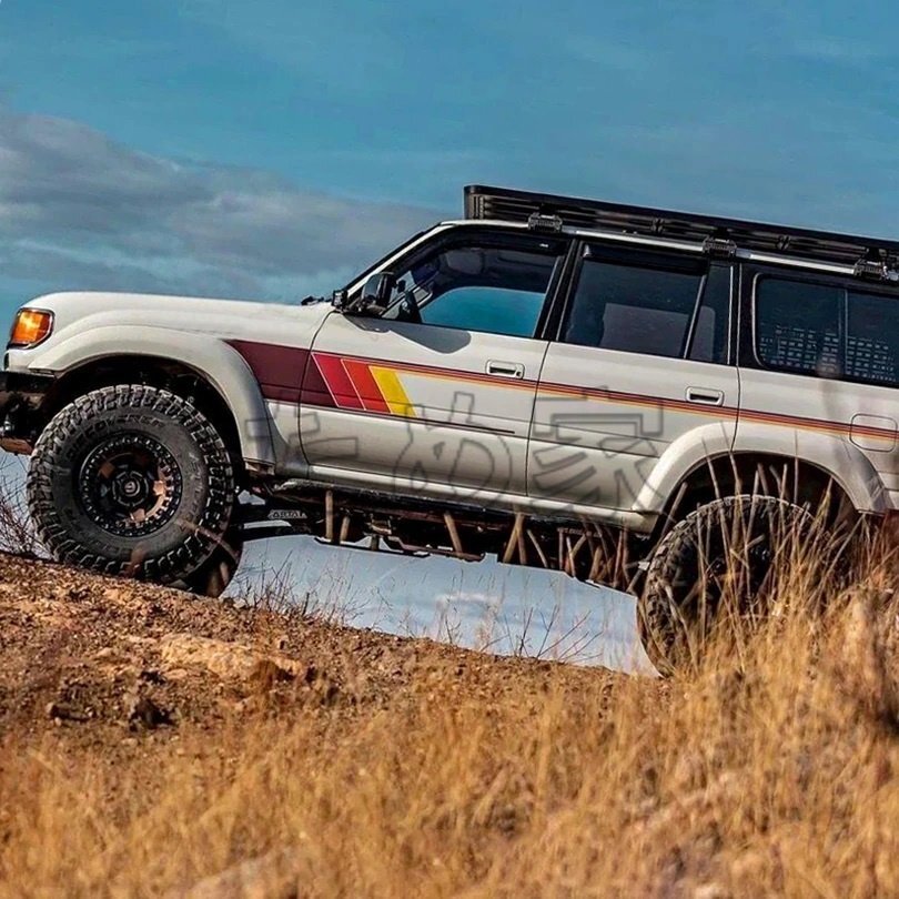 グラフィック デカール ステッカー 車体用 / トヨタ ランドクルーザー80 / サイド ストライプス 左右セット 2カラー拍卖