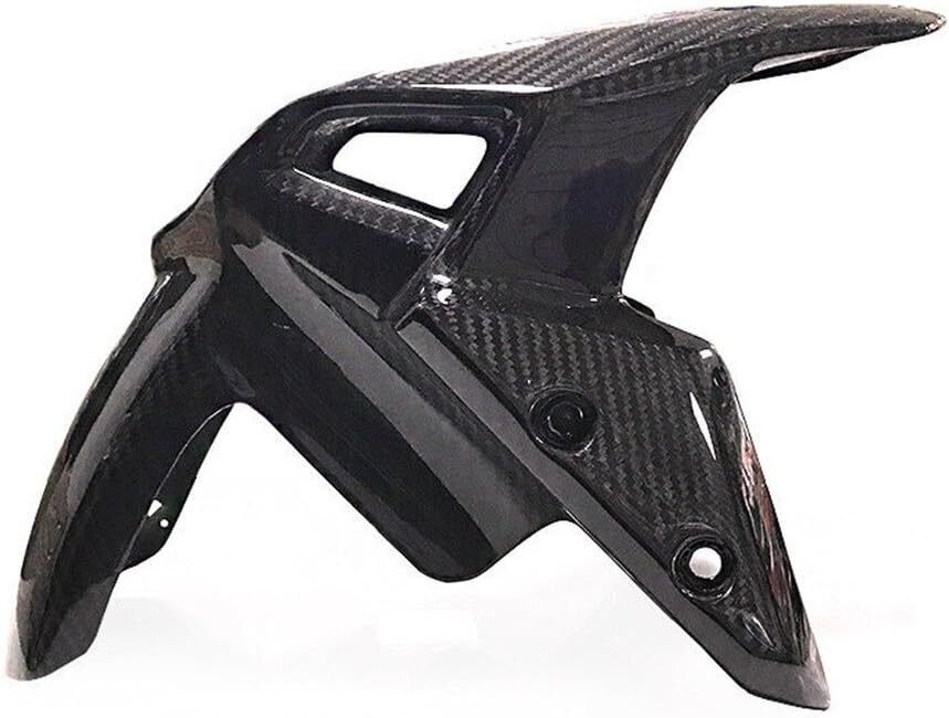 【新品】カワサキ Z900 (2017年~2022年) 用ドライカーボン製フロントフェンダー (綾織り艶あり ブラックカーボン) 超軽量!UV保護仕様拍卖