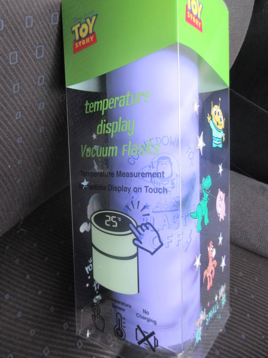 ◆トイストーリー 温度センサー付き ステンレスボトル パープル バズ・ライトイヤー 水筒 ディズニー 約500ml レア 希少◆新品未開封◆拍卖