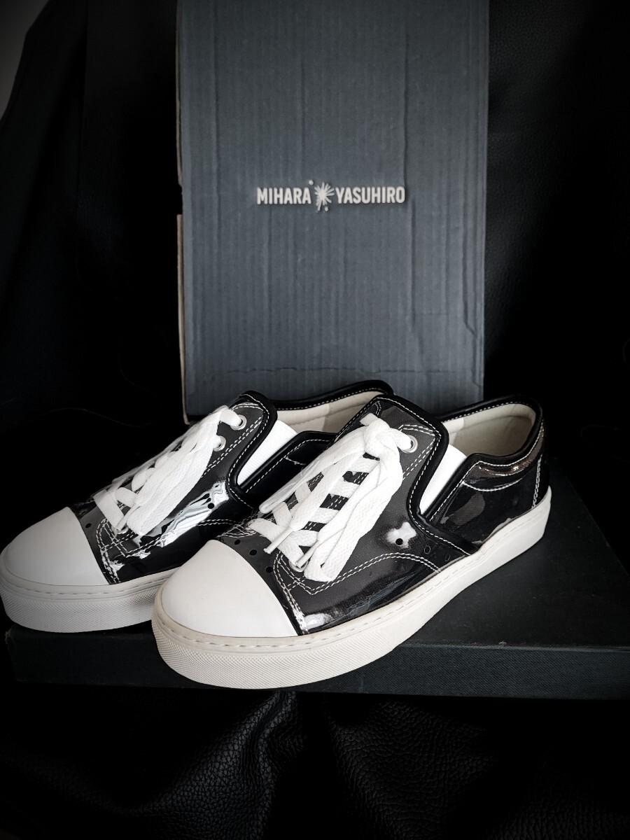 新品 未使用 ミハラヤスヒロ Maison MIHARA YASUHIRO スニーカー 靴 トランスペアレントスニーカー レザーシューズ拍卖