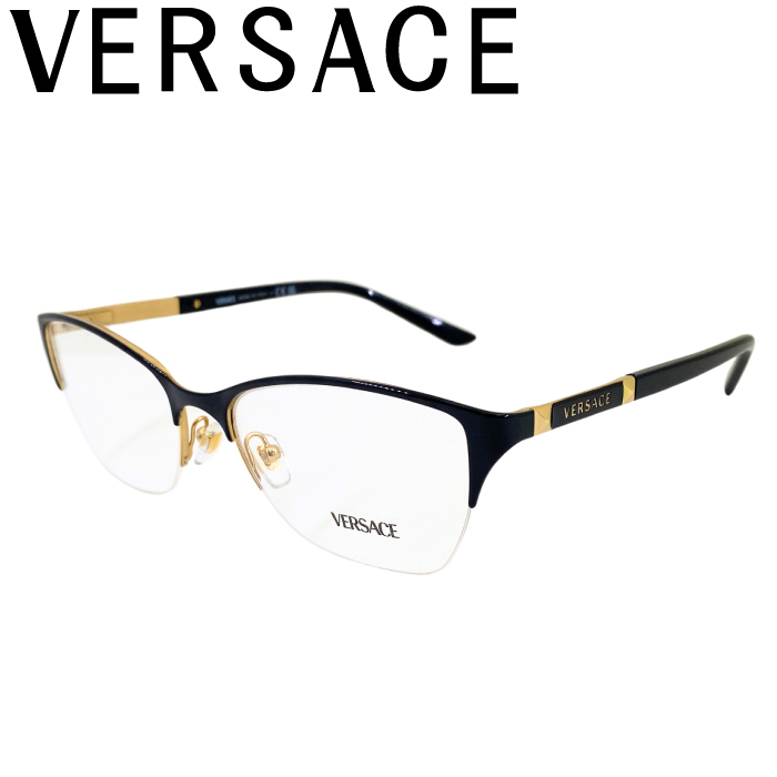 VERSACE メガネフレーム ブランド ヴェルサーチェ ベルサーチ ブラック×ゴールド 眼鏡 0ve-1218-1342拍卖