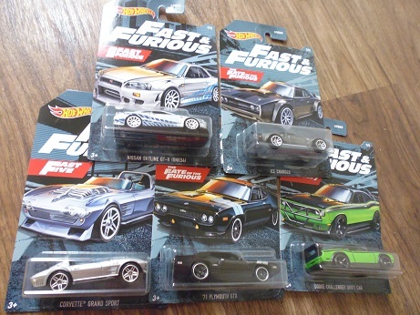 5台セット ホットウィール ワイルドスピード スカイラインGT-R BNR34 アイスチャージャー ダッジチャレンジャー プリムスGTX コルベット拍卖