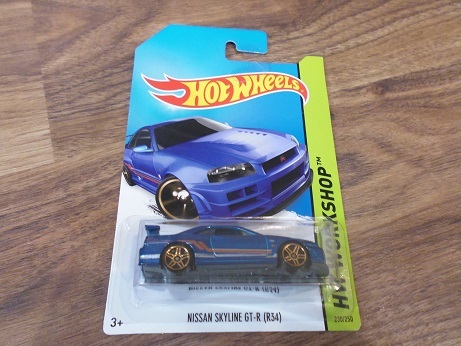 ホットウィール ベーシック NISSAN SKYLINE GT-R(R34) 日産スカイライン BNR34 ベーシック 青 ブルー ホットホイール拍卖