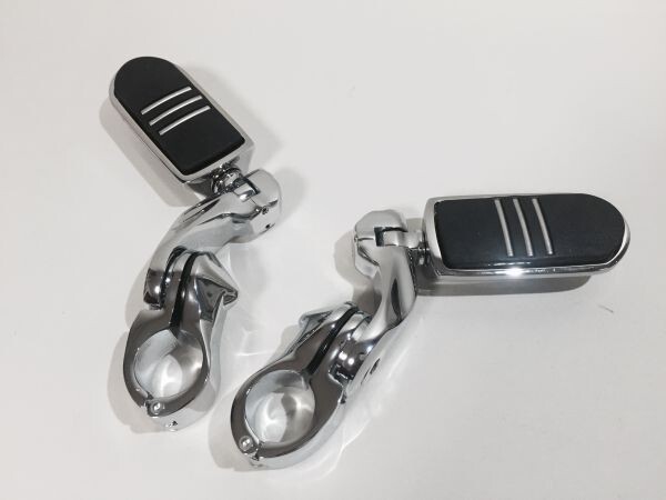 ハーレー アジャスタブル 汎用ハイウェイペグ クローム フットペグ ステップ ツーリング スポーツスター ソフテイル ダイナ v402拍卖