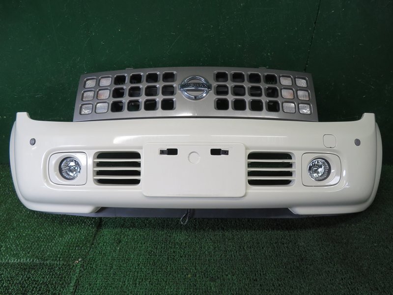 『psi』 日産 BZ11 キューブ フロントバンパー KJ7 アイボリーホワイト H16年式拍卖