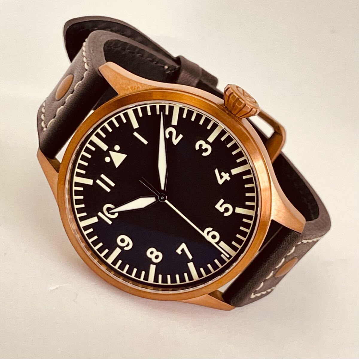 ARCHIMEDE アルキメデ パイロット ブロンズ ヒストリカルダイヤル リューズロゴ有り ドイツオーダー品 純正革ベルト拍卖