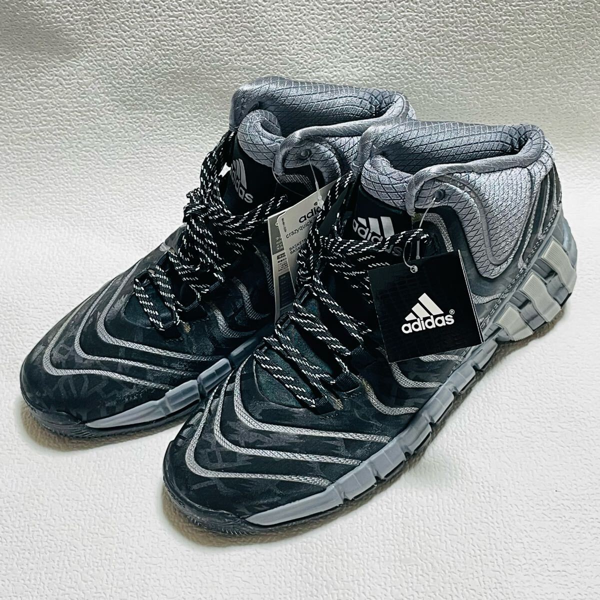 adidas アディダス crazyquick2 スニーカー ブラック/シルバー バスケットボールシューズ 27cm拍卖
