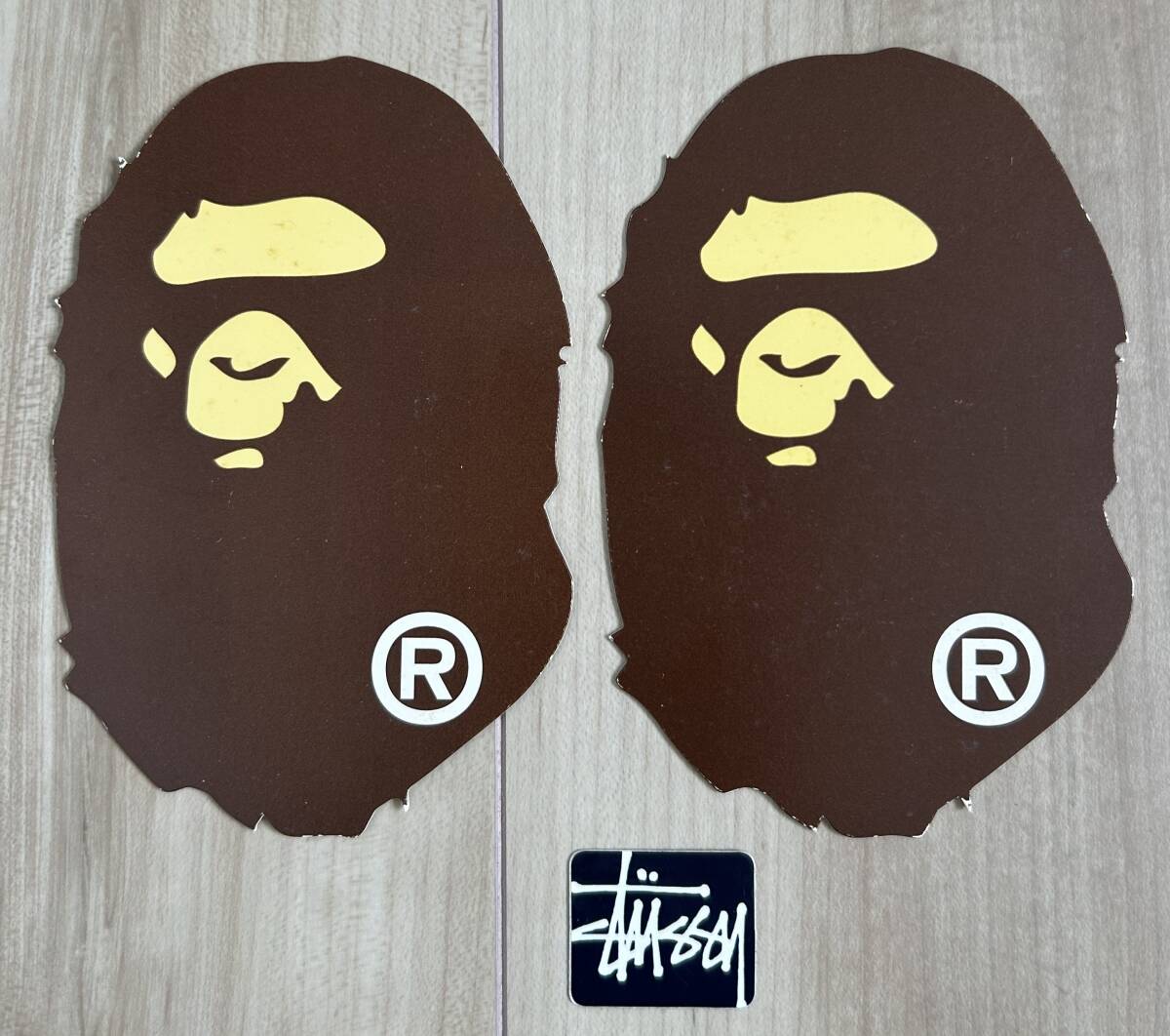 送料込 A BATHING APE ショップカード STUSSY ステッカー  アベイシングエイプ ステューシー拍卖