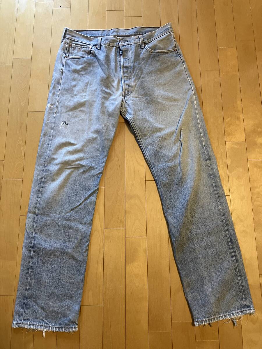 Levi's 501 W38 L36 メキシコ製 ヴィンテージ風 ゆったりシルエット リーバイス 裏ボタン190拍卖