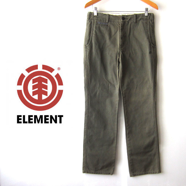 美品 ELEMENT/エレメント★ チノ コットンパンツ オリーブ 30拍卖