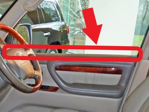 新品 純正 レクサス LX470 UZJ100 フロントドア ガラス ウェザーストリップ 内側 インナー 左右セット モール L0104-1拍卖