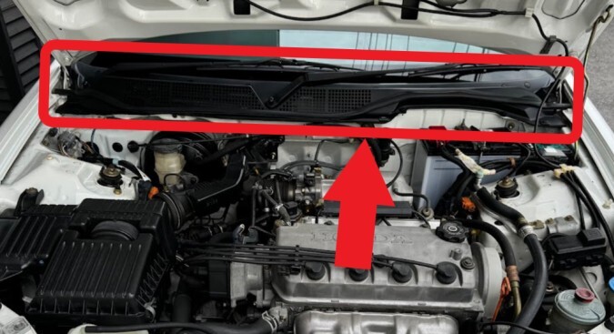 新品 純正 ホンダ シビックフェリオ 前期 後期 EK3 EK4 EK5 EK8 カウルトップ ベンチレーター ルーバー パネル カバー フロント H1030-1拍卖