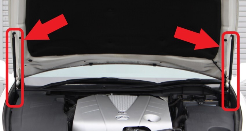 新品未使用 純正 レクサス GS350/430/460 GRS/URSUZS190 ボンネット ダンパー フードサポート 左右セット ステー ショック L0125-1拍卖