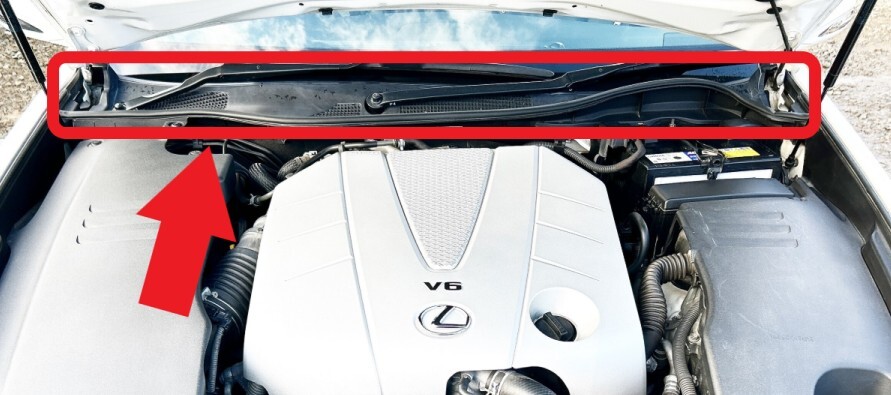 新品未使用 純正 レクサス GS350/430/460 GRS/URSUZS190 カウルトップ ベンチレータールーバー 寒冷地仕様 パネル カバー フロント L0129-1拍卖