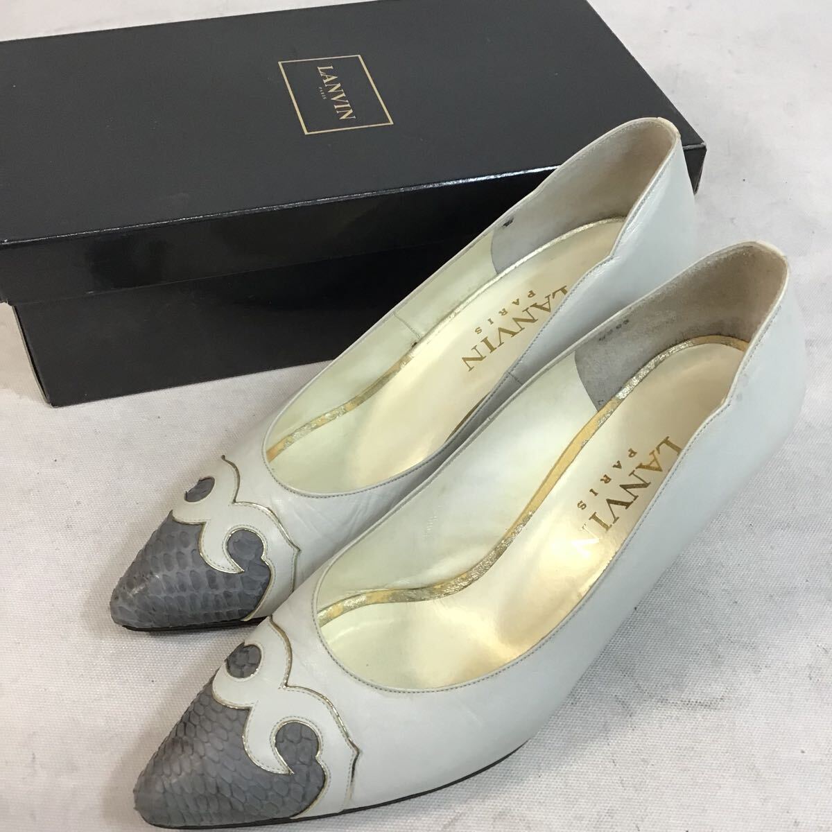 LANVIN ランバン パンプス サイズ6 LN0903 LGK 【中古】拍卖