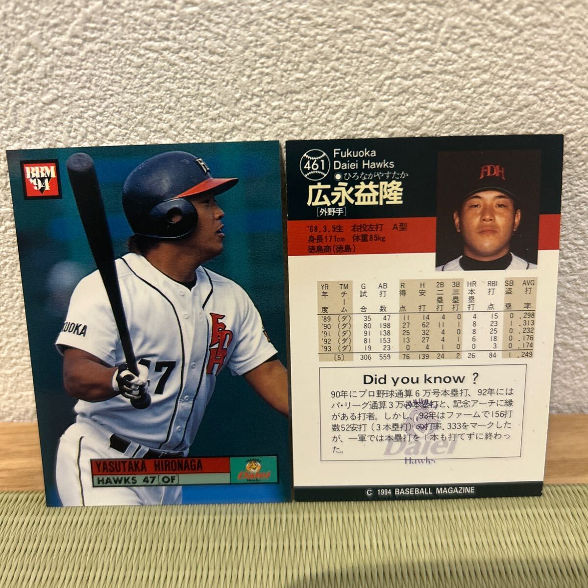 1994BBM 461 広永益隆 ダイエー拍卖