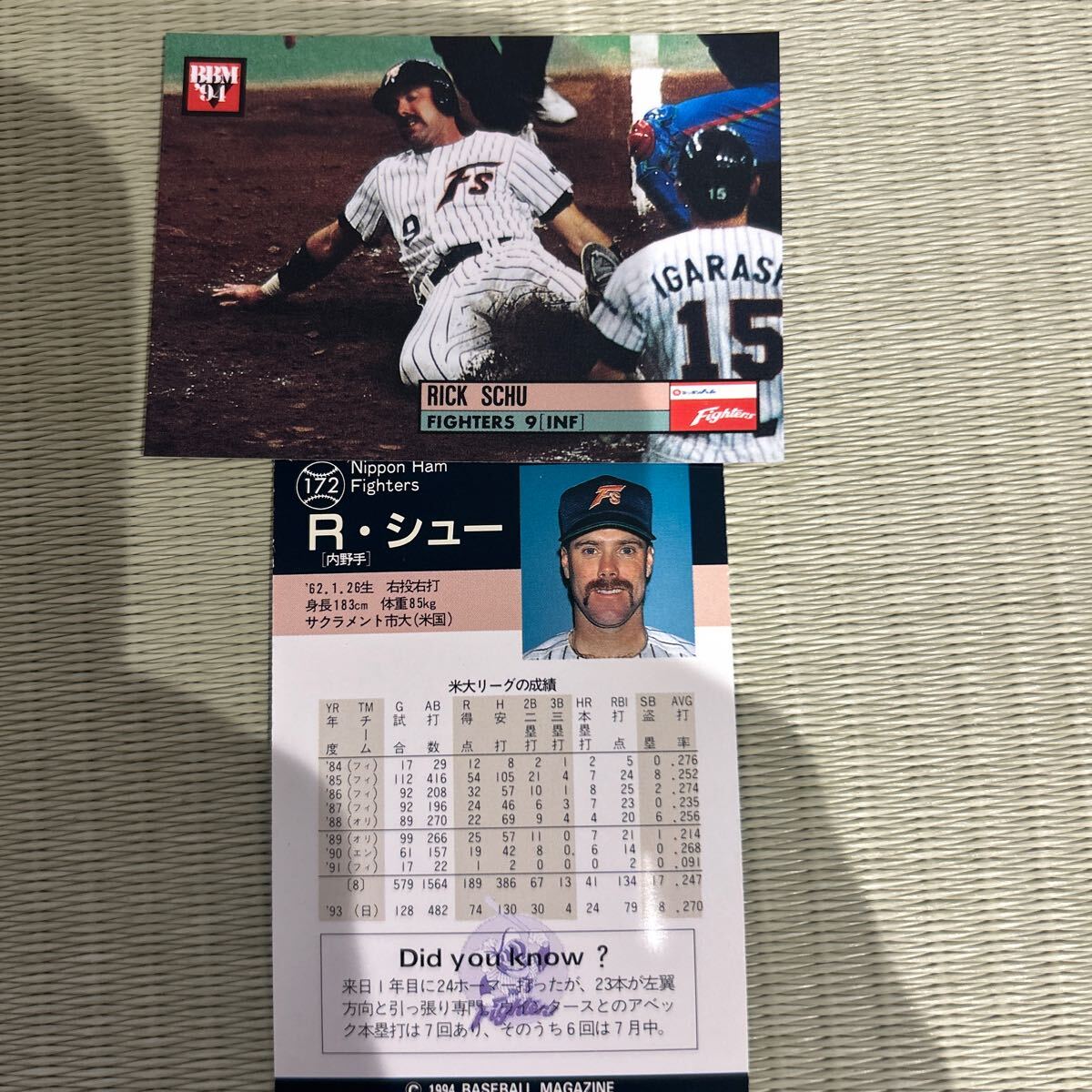 1994BBM 172 R.シュー 日本ハム拍卖