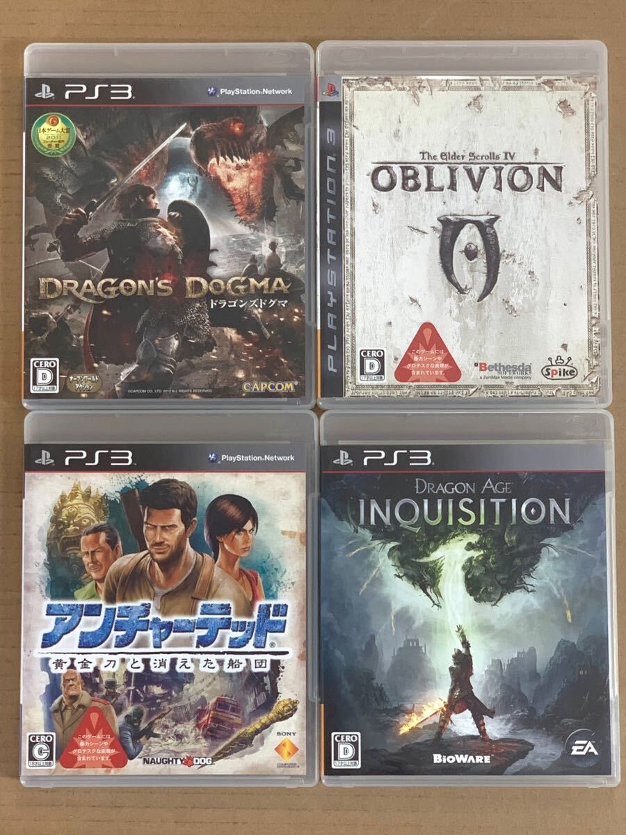 PS3ソフト 4本セット◇ドラゴンズドグマ オブリビオン アンチャーテッド ドラゴンエイジ インクイジション◇プレイステーション3 (E)拍卖
