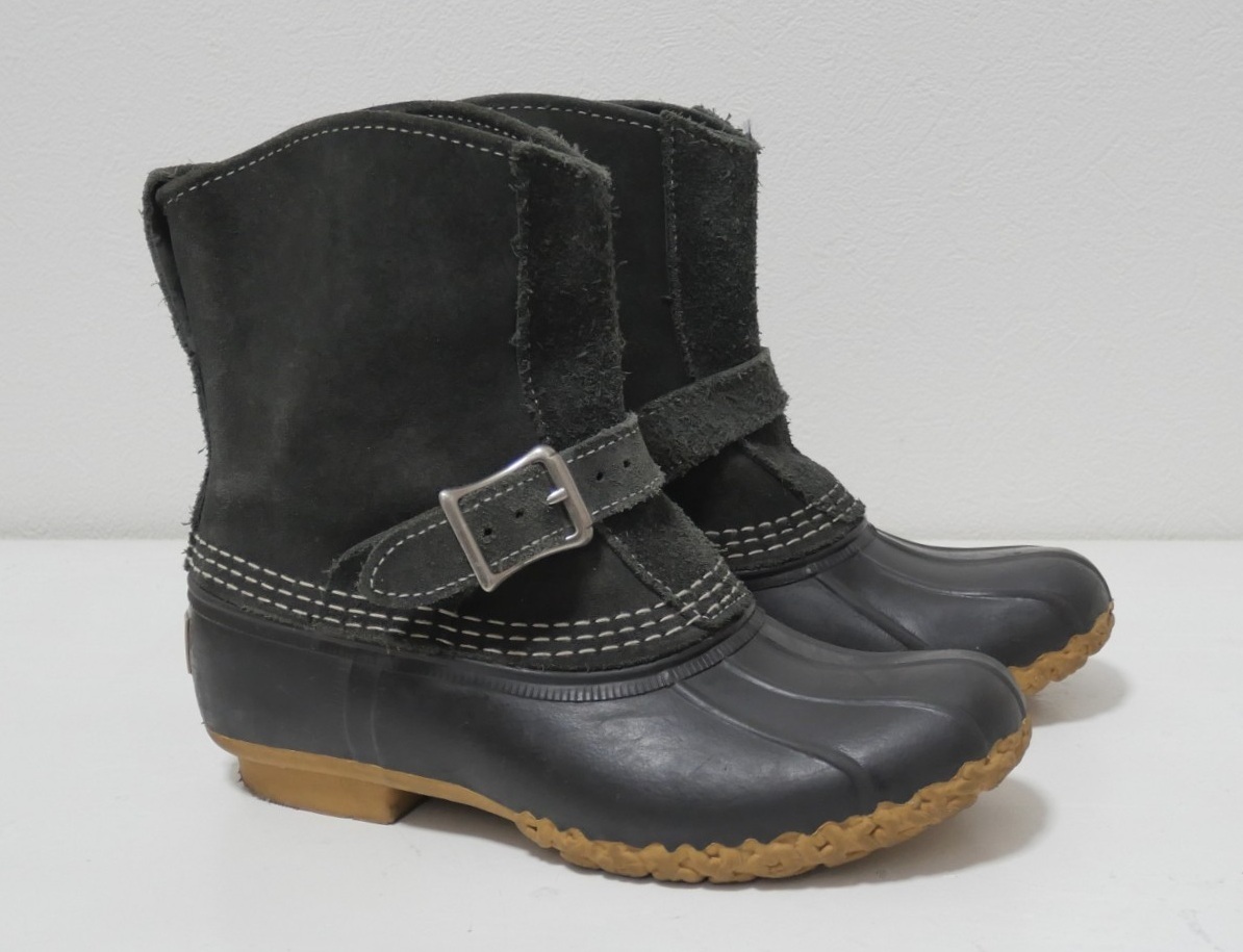 BEAMS別注 L.L.Bean ラウンジャーブーツ 黒 5M レディース ストラップ エルエルビーン ビームス拍卖