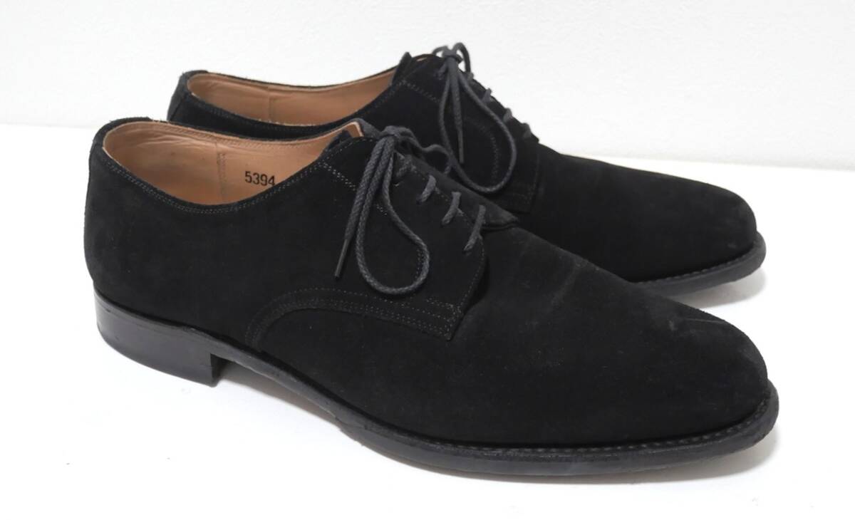 スコッチグレイン 5394 スエード シューズ 黒 25 プレーントゥ ビジネスシューズ SCOTCH GRAIN拍卖