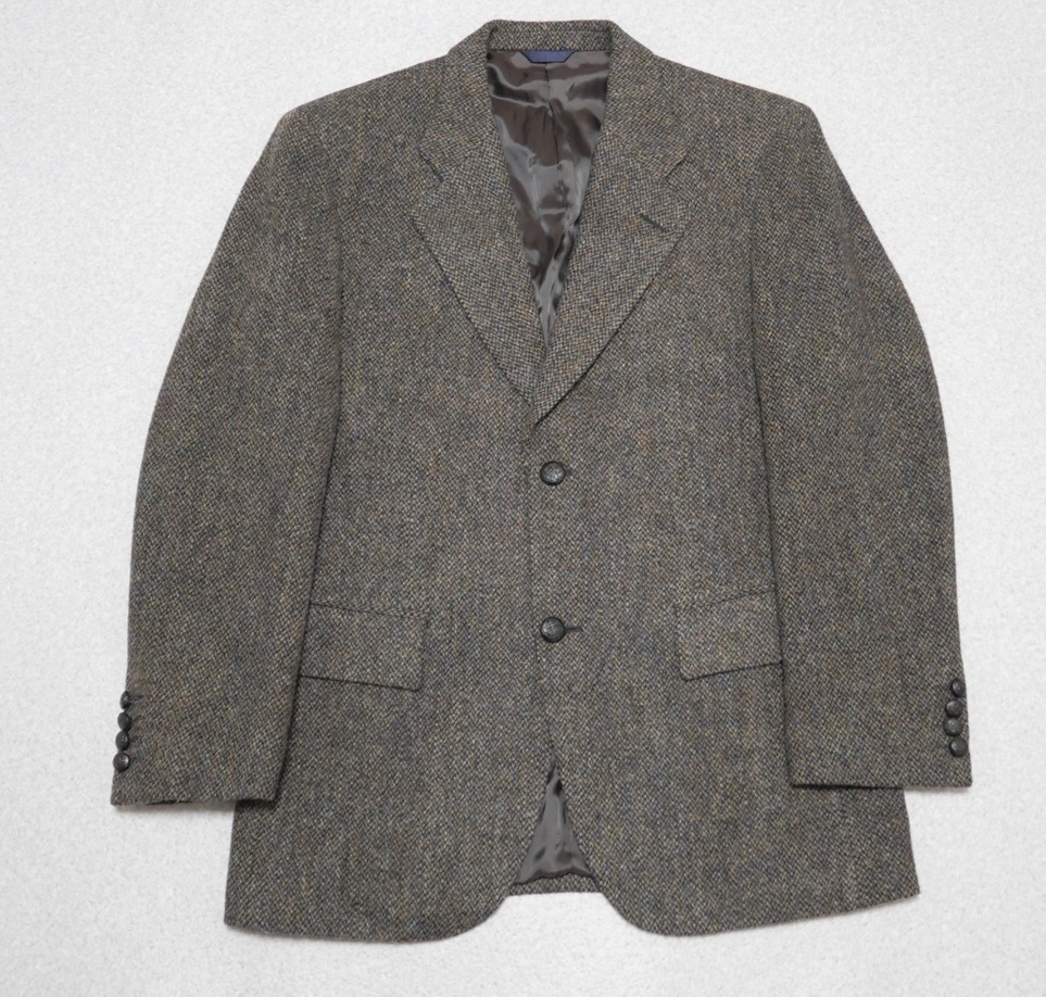 KENT&CURWEN × ハリスツイード ウール テーラードジャケット 茶 92 A5 ブレザー ケント&カーウェン ダーバン拍卖