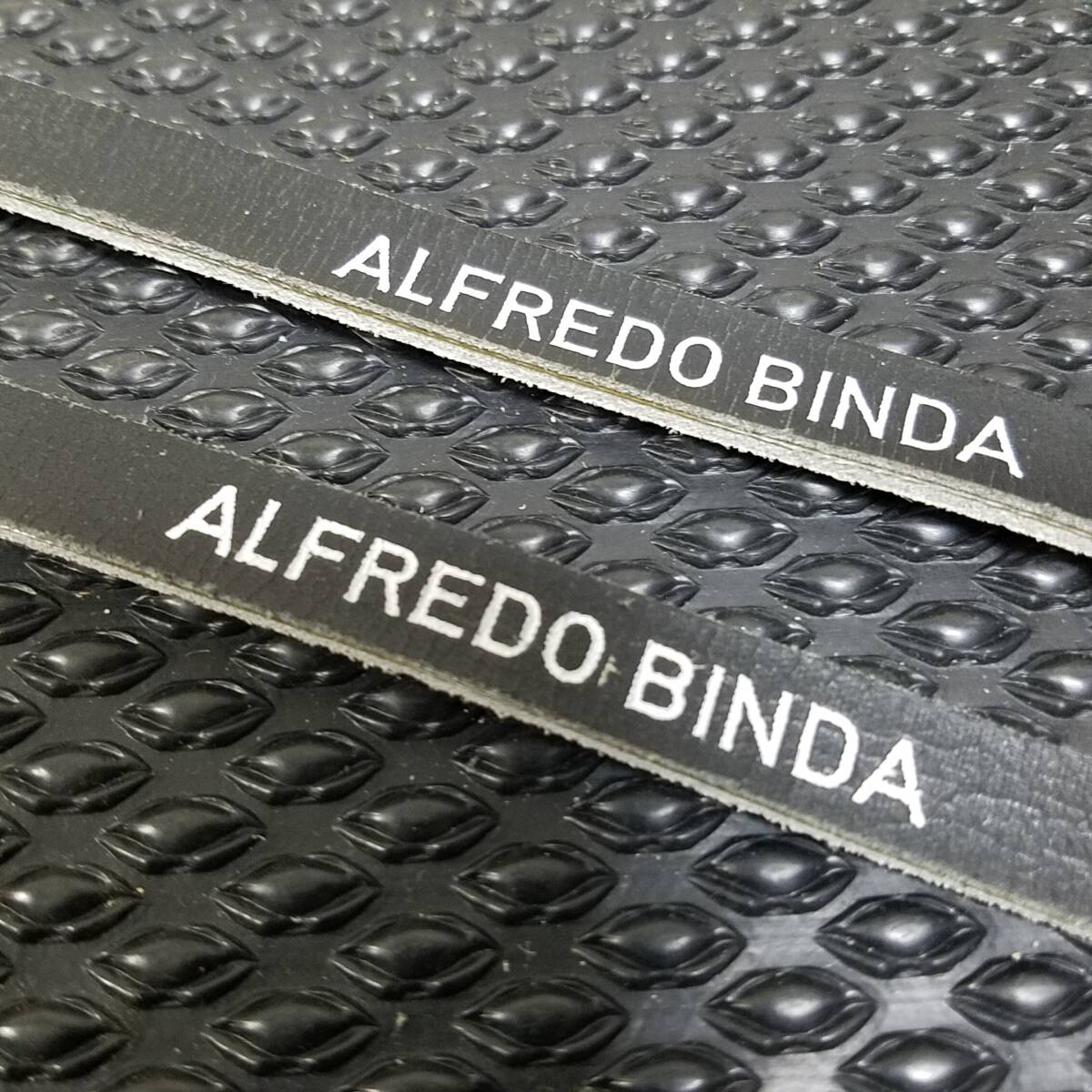 ALFREDO BINDA MADE IN ITALY「 アルフレッド ビンダ トゥーストラップ 黒 」 未使用品 革製 ヴィンテージ New Old Stock (NOS)拍卖