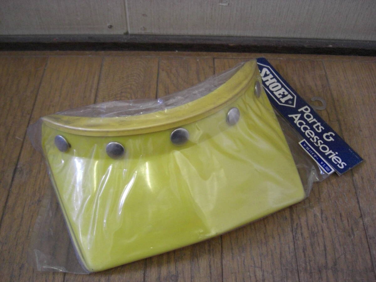 ◇新品 デットストック 当時物 SHOEI 昭栄 ジェットヘル用 バイザー V-50 イエロー 黄 検索 希少品 レア レトロ モトクロス トライアル拍卖