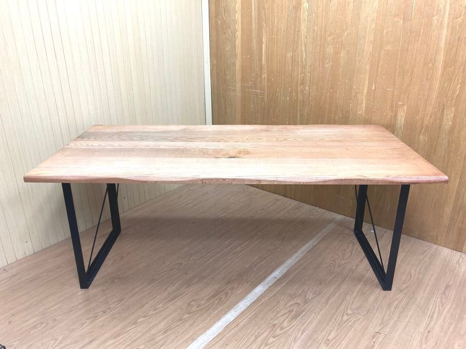 25-0418-2 清美堂 ダイニングテーブル 天然木 DT-SB-71-1800 単品 180 4人掛け 6人掛け 木製 無垢 食卓テーブル 幅180cm拍卖