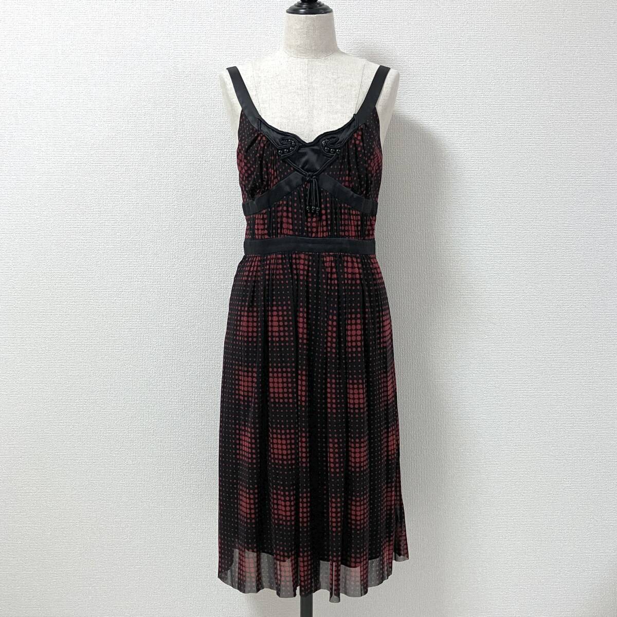 VIVIENNE TAM DRESS dot mesh パワーネット 総柄 ドレス キャミソール ワンピース 1サイズ ヴィヴィアンタム ランジェリー archive 5030142拍卖