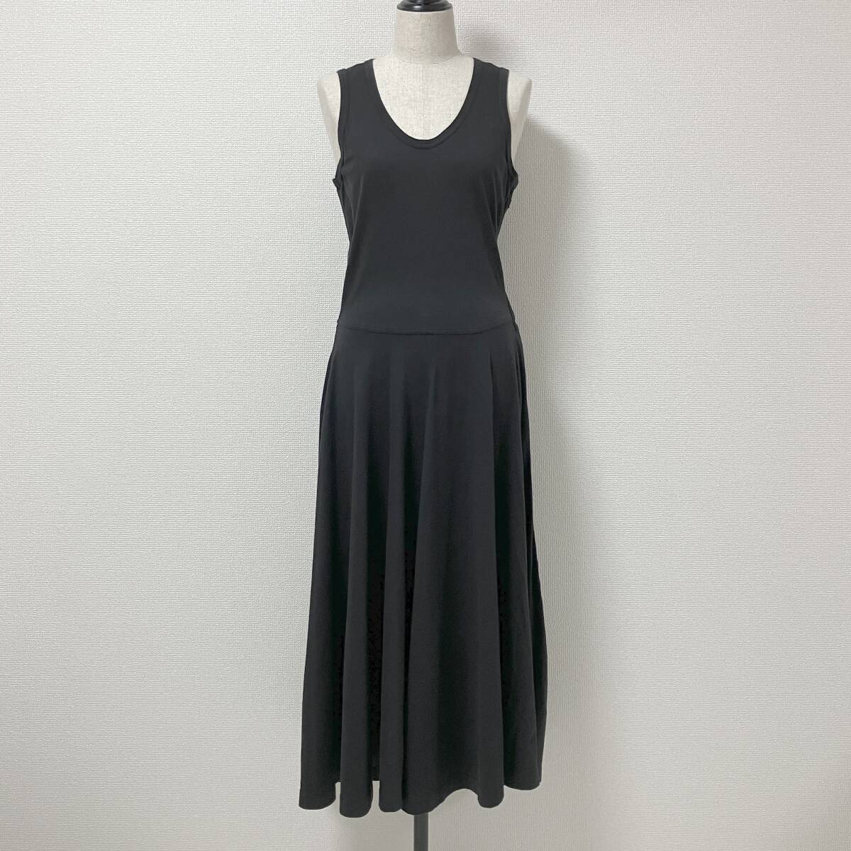 80s tricot COMME des GARCONS ノースリーブ ロング フレア ワンピース 無地 ブラック 黒 トリココムデギャルソン VINTAGE archive 4100096拍卖