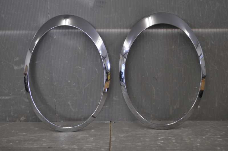 MINI クーパー クラブマンR55 ミニクーパー 後期 ヘッドライト ガーニッシュ メッキ リング 左右Set 右 左 GERHARDI 7 149 905 7 149 906拍卖