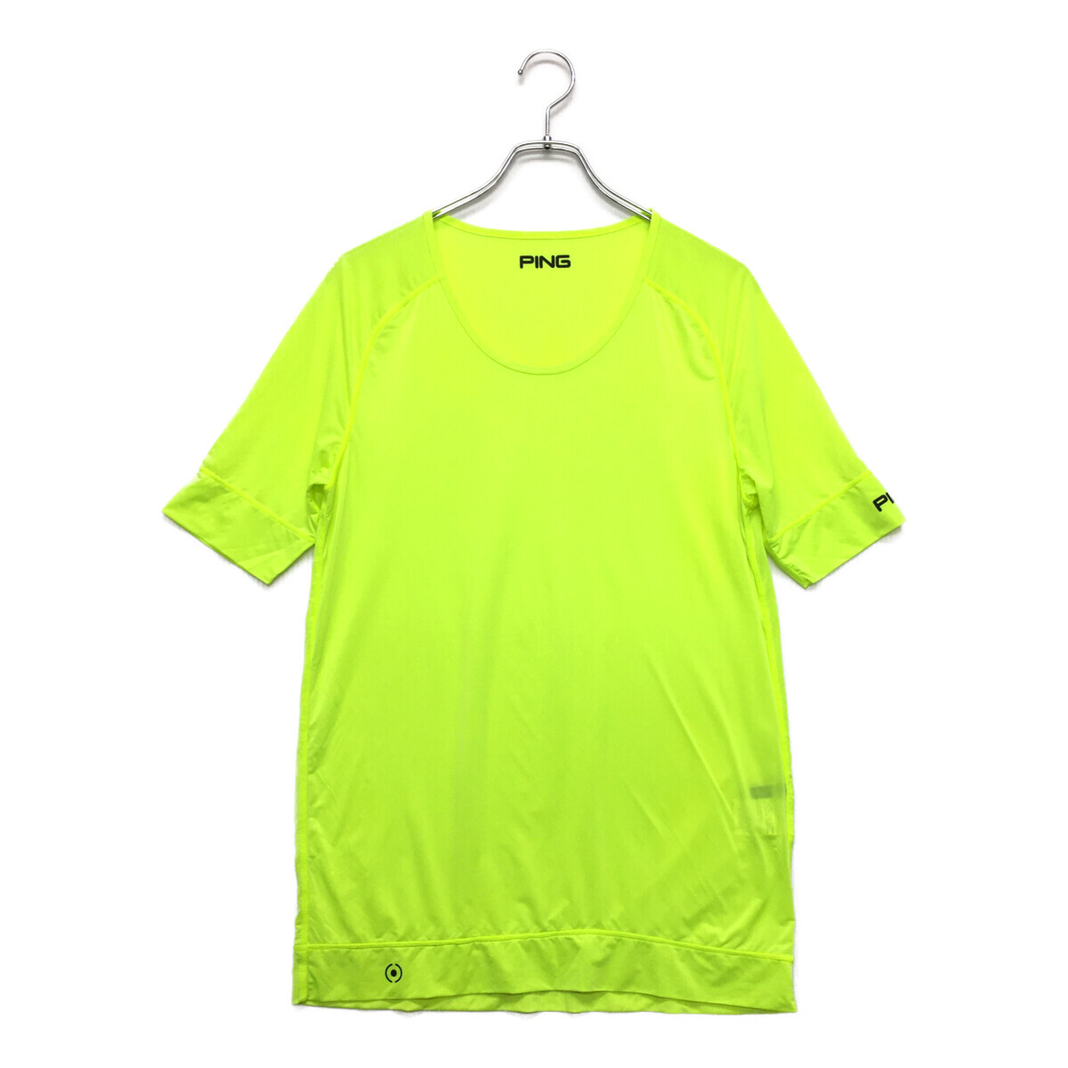 coco 中古【値下げ】 ピン PING メンズ 半袖シャツ M 黄 イエロー クルーネック インナー ネオン 蛍光 レターパックプラス発送可 88856拍卖