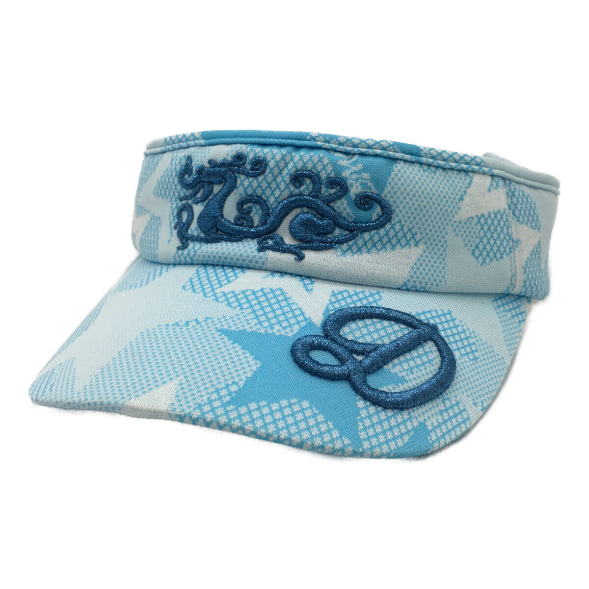 coco 中古【値下げ】 ダンスウィズドラゴン サンバイザー フリー ブルー系 水色 星柄 立体刺しゅう レターパックプラス発送可 92399拍卖