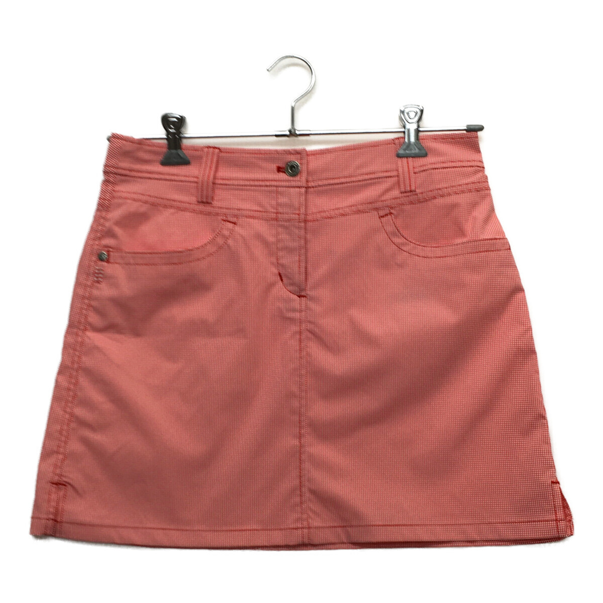 coco 中古【値下げ】 マンシングウェア レディース スカート 11号(L) 赤×白 薄手 ギンガムチェック柄 レターパックプラス発送可 92613拍卖