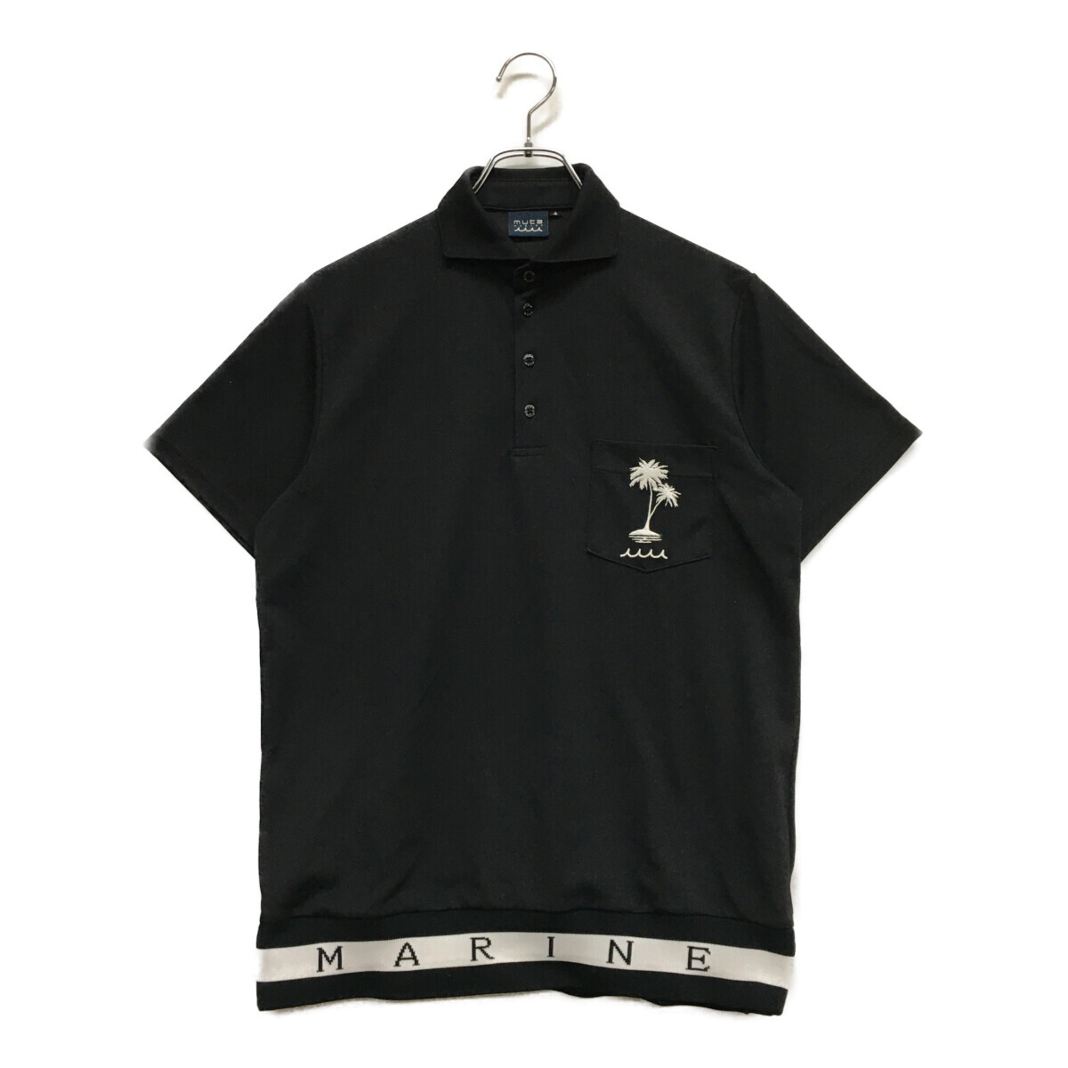 coco 中古【値下げ】 ムータマリン muta MARINE メンズ 半袖ポロシャツ 4(S) 黒 2023年モデル レターパックプラス発送可 95062拍卖