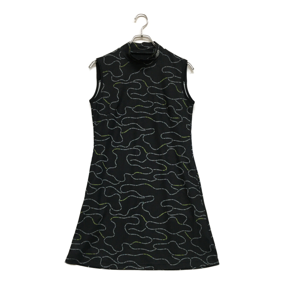 coco 中古【値下げ】 ニューバランスゴルフレディース ワンピース 1(M) 黒 ノースリーブモックネック レターパックプラス発送可 95539拍卖