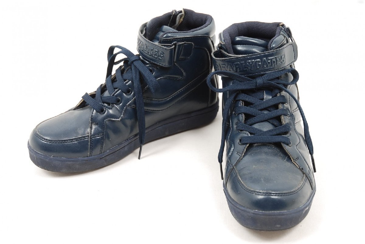 coco 中古 【SALE】パーリーゲイツ PEARLY GATES ゴルフシューズ 24cm ネイビー 紺 ハイカット 78056拍卖