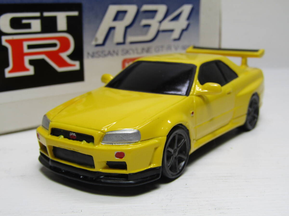 NISSAN 1/43 ニッサン 日産 SKYLINE スカイライン JDM Japan 京商 未展示品 1/43 GT-R GTR V-spec R34 Lightning Yellow KYOSHO 拍卖